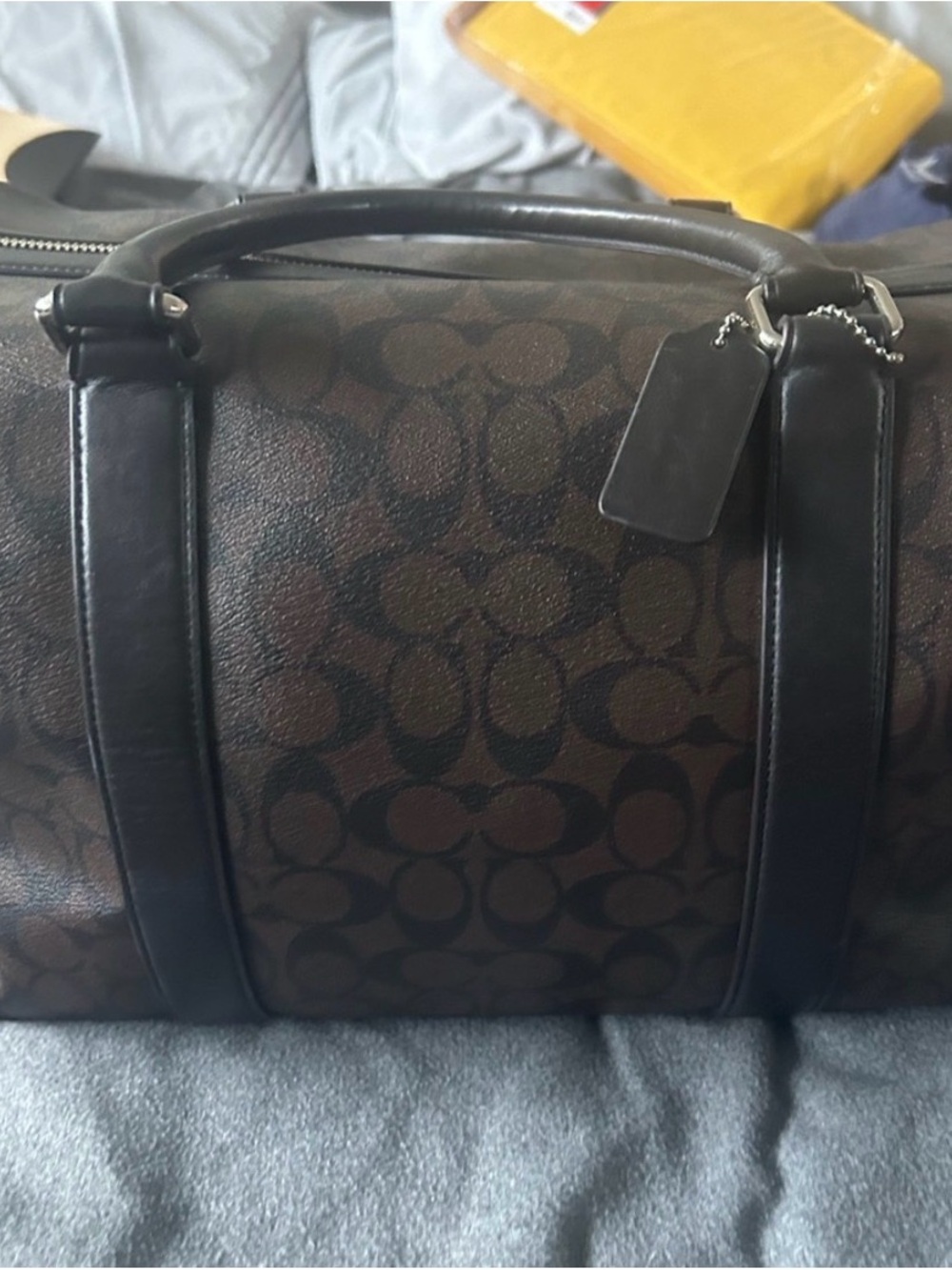 Coach Brown Signature Canvas Backpack